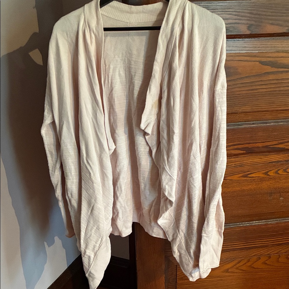 lululemon athletica Light Blush Open-Front Draped Cardigan